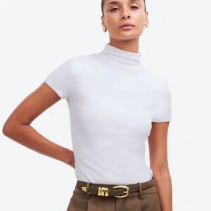 Madewell Short Sleeve Mockneck Tee Size XS